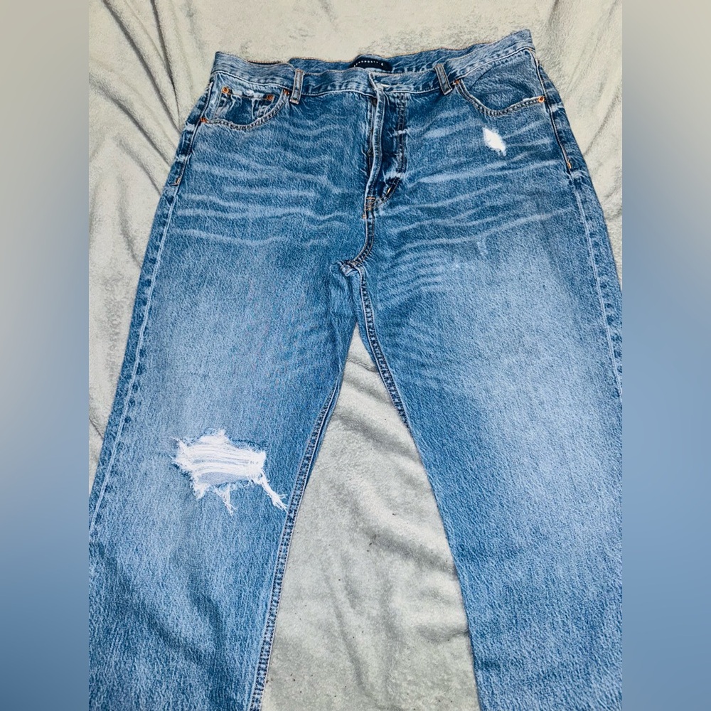 Women Super High Rise Straight Jeans